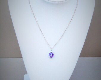 Vintage Purple Bead Necklace