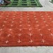 Rust Red Wool Area Rug With Modern Grid Pattern I Hand Tufted ...