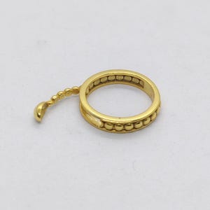 Bumpring, 925 sterlingsilver sfärring, för vardaglig elegans med dekorativa element, 14K guld vermeil unik funktionell design, bästa presenten