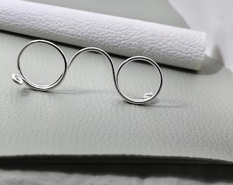 Sterling Silver Buddy Splint Ring: Rheumatoid Arthritis, EDS Support Ring, Wedding Ring Gift For Her