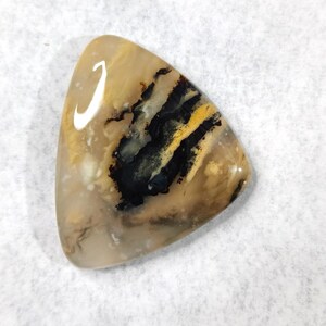 Cabujón de ágata dendrítica / Piedra con patrón de tigre marrón y negro 42,80 quilates