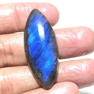 AAA Blue Labradorite Cabochon: Marquise Gemstone, 30.15 CTS