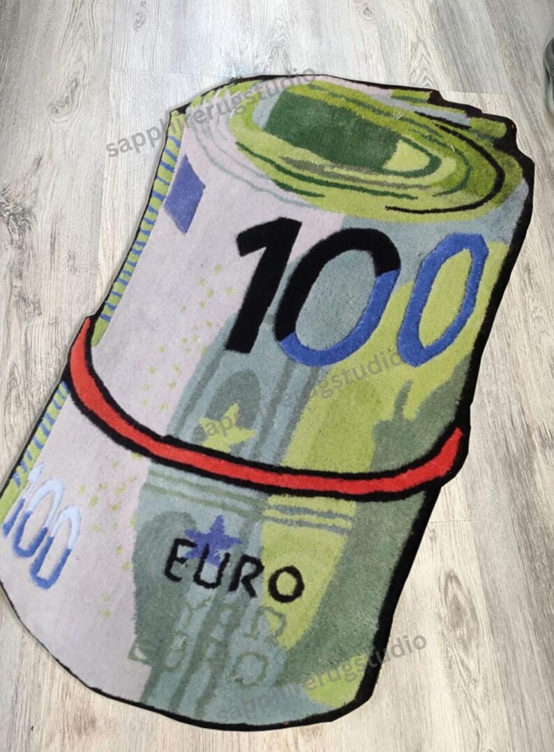 Handmade Tufted Euro Money Roll Rug: Funny Hypebeast Decor - Etsy