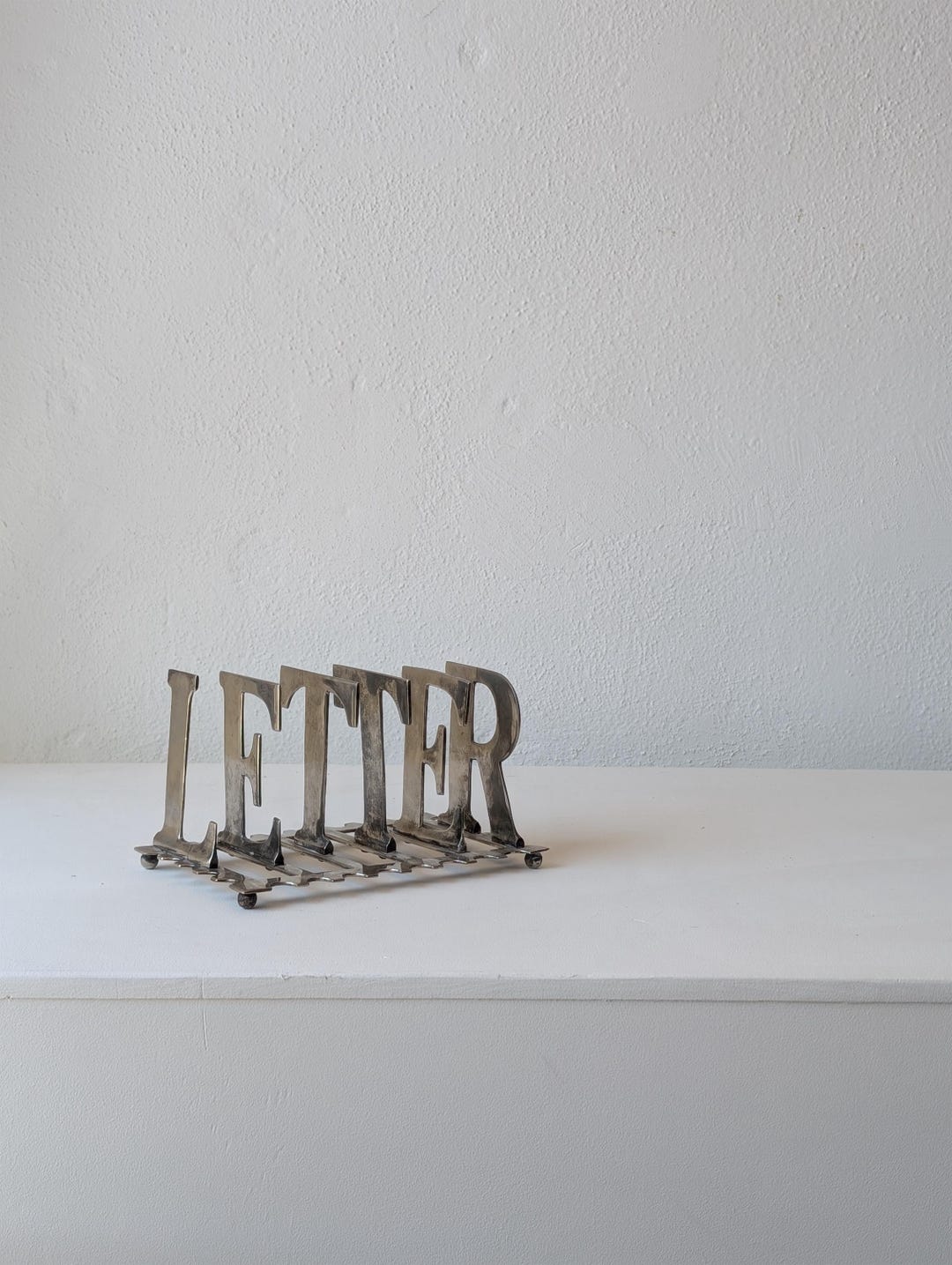 Vintage Silver Plated Letter Organizer – Mid Century Desk Decor - Etsy