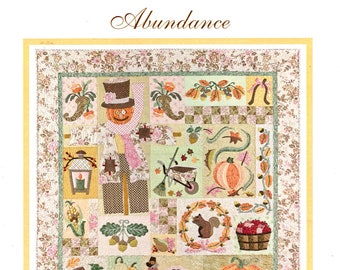 ABUNDANCE The Vintage Spool #150 Fall Quilt Pattern 2009 Heirloom Project HTF