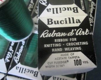 BUCILLA RUBAN d'ART Ribbon 9 Spools for Knitting Crocheting Embroidery Hand Weaving & More