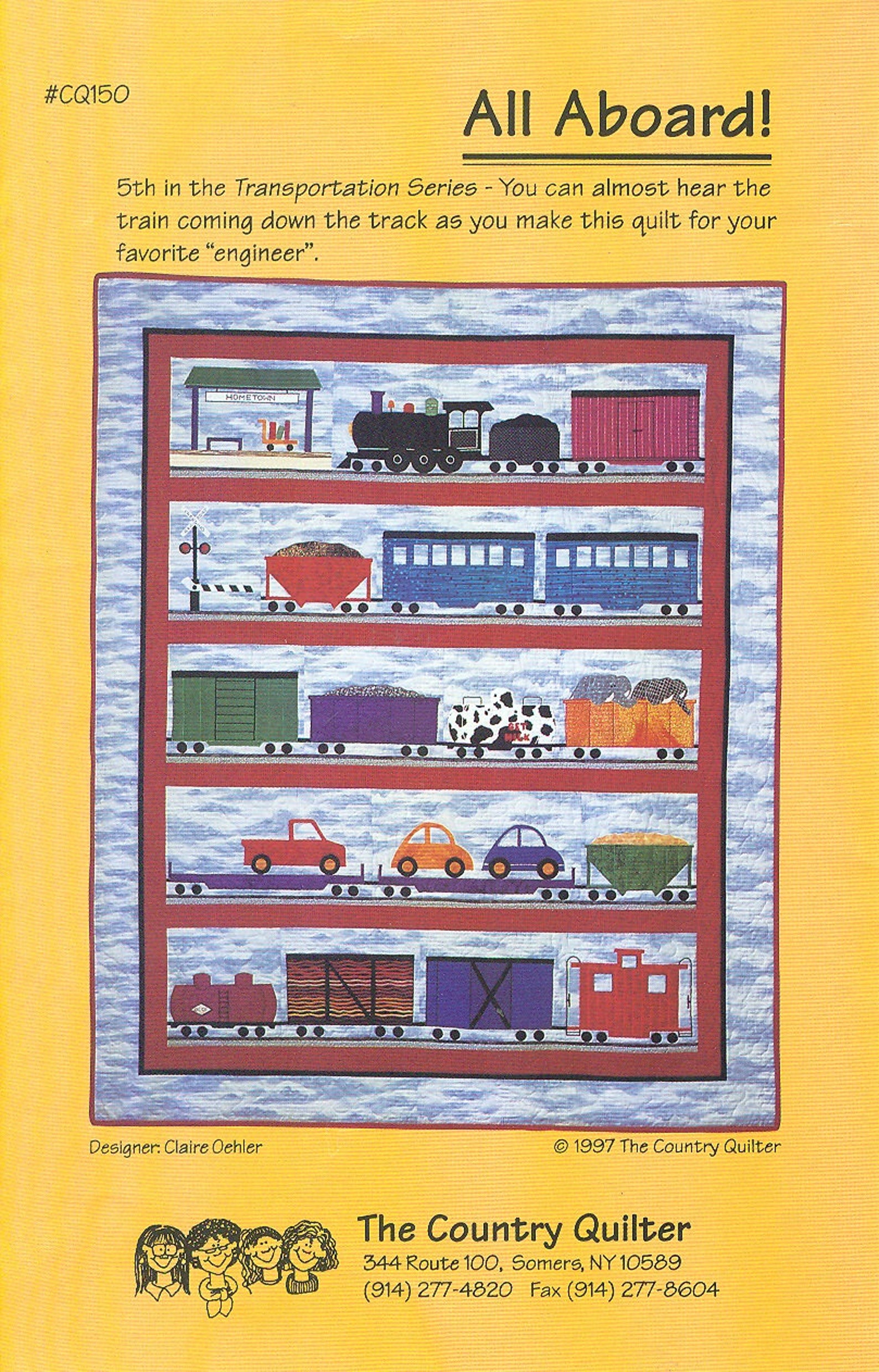 ALL ABOARD Train Quilt Pattern by Claire Oehler The Country Etsy
