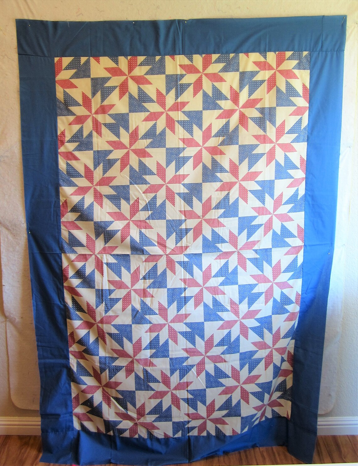 QUILT TOP cheater Quilt Fabric With Borders Ready Etsy