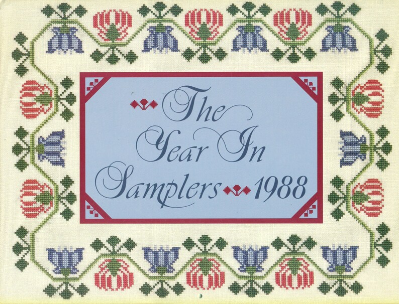 Year in Samplers Workbook JUST CROSS STITCH Pattern Portfolio 1988