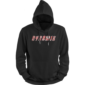 Oversized Black Pullover Hoodie Unisex Dynamix Logo Applique 100%Cotton Fleece