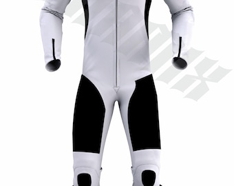Custom Cowhide Leather Motorcycle Racing Suit: CE Armor Protection