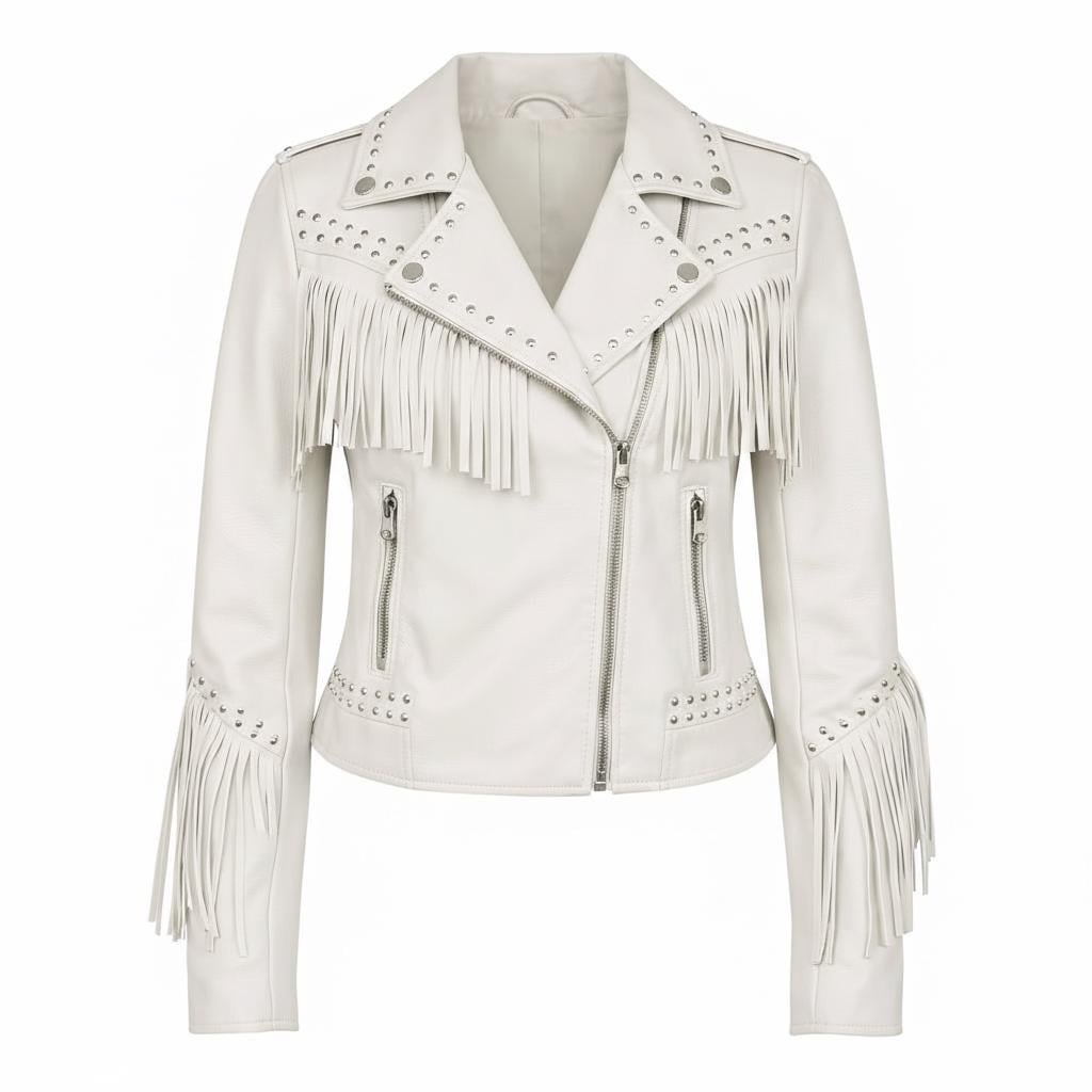 knee length dresses for ladies Leather Collar Barn Jacket main image 1