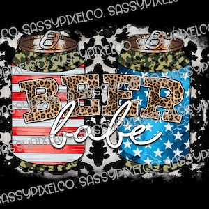 Beer Babe 4th of July Sublimation PNG | Patriotic Digital Download for T-Shirts & More
