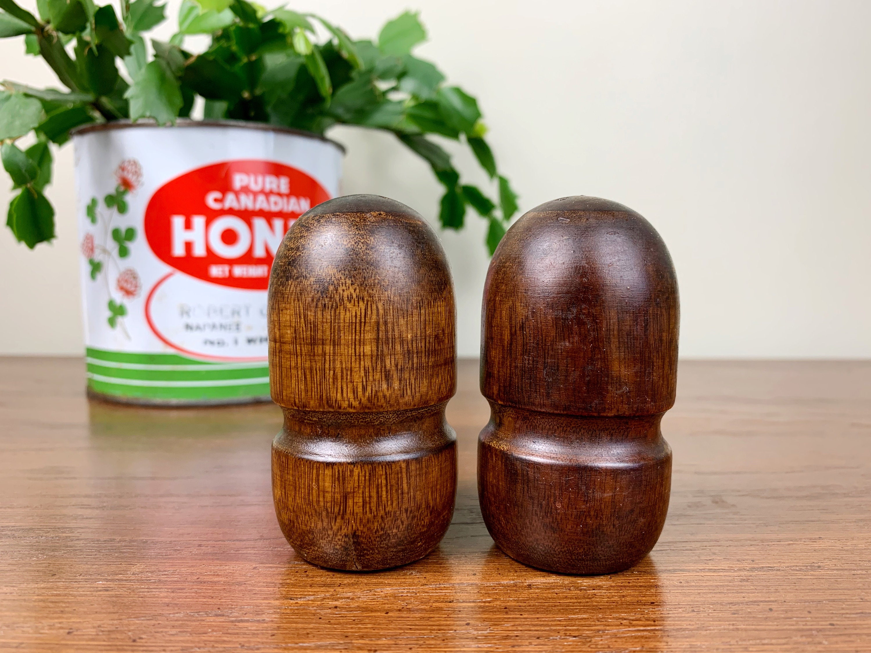 Vintage MCM George Thompson Salt & Pepper Grinder Pepper Mill Teak