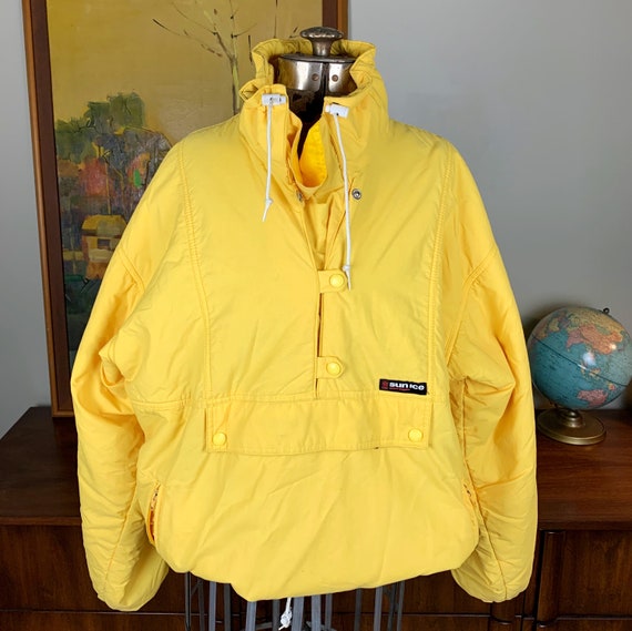 Yellow 1980s Sun Ice Unisex Pullover Ski Jacket, … - image 2