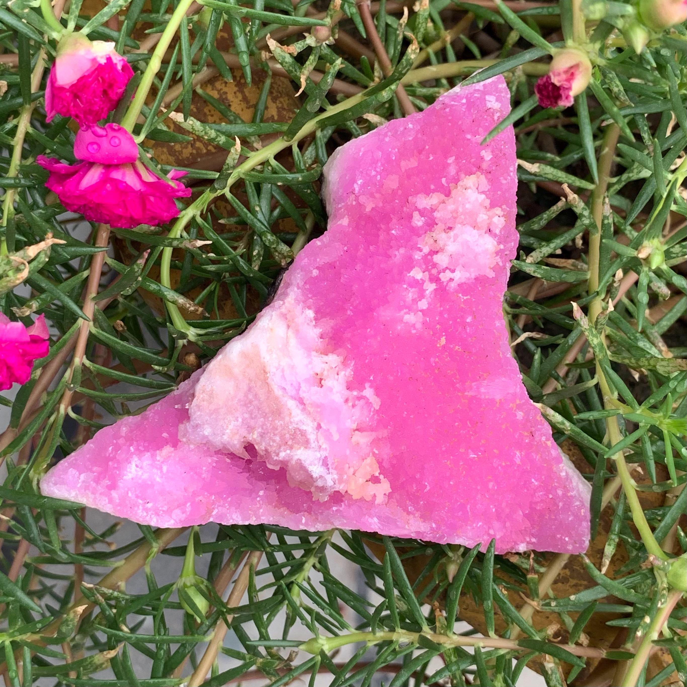 ピンクアラゴナイト結晶標本 343g アフガニスタン産天然希少鉱物