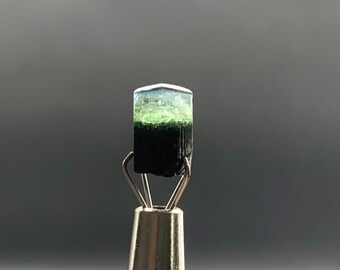 Green Cap Tourmaline Crystal, 4 Carat Gemstone Specimen, Pakistan