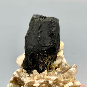 Black Tourmaline Crystal 62g Rare Natural Unique Shape with Mica on Matrix – Healing Stone, Energy Protection Mineral