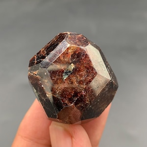 Natural Almandine Garnet Crystal 67g Polished Healing Stone from Afghanistan, Red Gemstone for Energy & Meditation