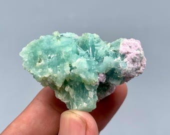Green Tourmaline & Lepidolite Specimen, Afghanistan Crystal (41g)