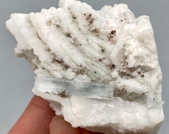 Natural Aquamarine Crystals 98 Grams with Feldspar from  Pakistan - Raw Gemstone Specimen