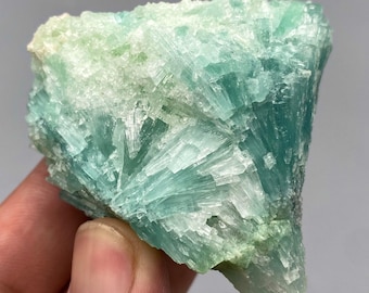 Green Tourmaline Lepidolite Cluster, Afghanistan Mineral Specimen