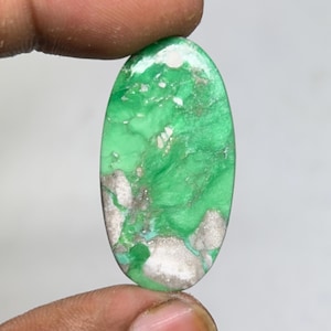 Variscite Cabochon: Natural Green Oval Gemstone, 33 ct (40X21X5 mm