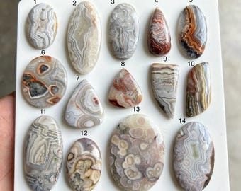 Crazy Lace Agate Cabochon • Mexican Gemstone for Jewelry Making