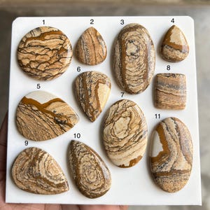 ナチュラルピクチャージャスパーカボション：ジュエリー製作のためのルースジェムストーン