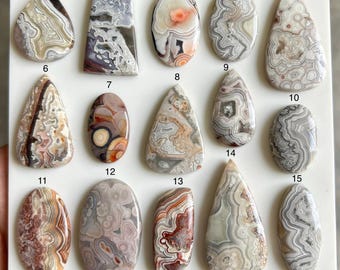Crazy Lace Agate Cabochon • Mexican Gemstone for Jewelry Making