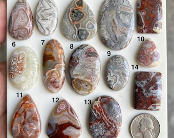 Natural Crazy Lace Agate Cabochon • Mexican Gemstone for Jewelry