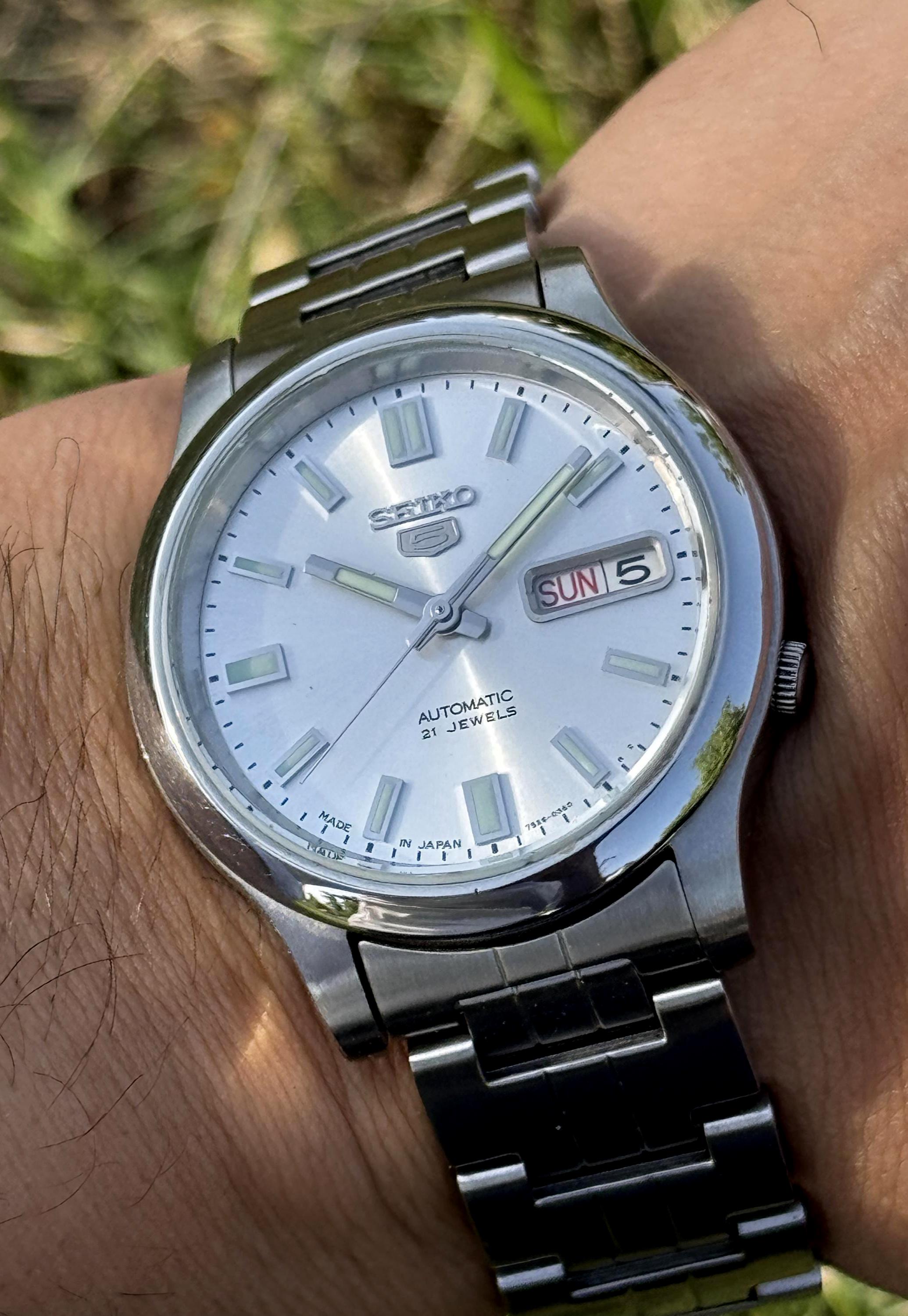 L6-76 SEIKO/セイコー 5 21石 3針 Day-Date デイデイト メンズ