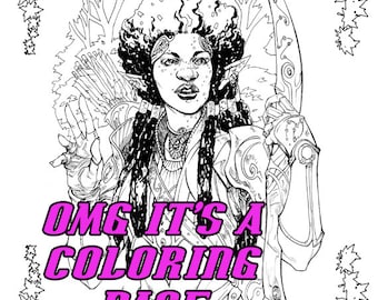 All Ages Coloring Sheet - Star Elf - Printable, Instant Download, DIY, Archer, Forest, Jewelry, Nature, Jewelry, Elf, POC