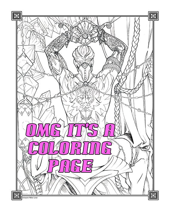 Adult Coloring Sheet Double Eagle Printable Instant Etsy