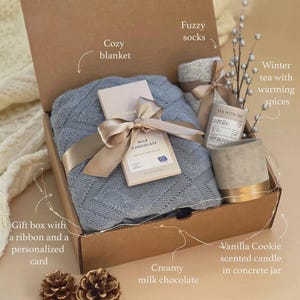 Get Well Soon Heal Gift Box with Blanket, Candle & Socks | After Surgery, Thinking of You, Speedy Recovery Self Care Package for Her and Him