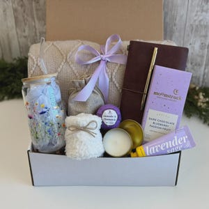 Hygge Gift Box with Blanket, Thank You Gift Basket, Thank You Gift or Friend, Care Package for Her, Gift Basket for Mentor, Coworker Gift