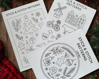 Stick & Stitch Embroidery Patterns | Water-Soluble Designs - Christmas - Noel design