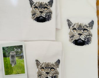 Custom Embroidered Pet Portrait Sweatshirt - Adult and Kids Keepsake