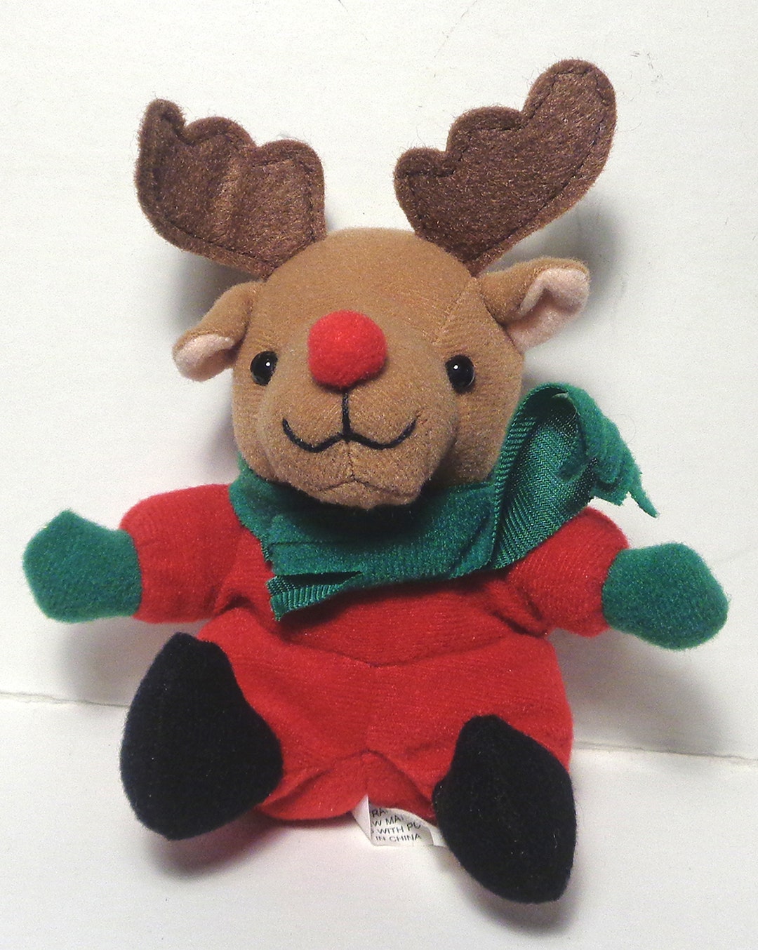 Cute Miniature Sized Rudolph Reindeer Plush Toy - Perfect for Stocking ...