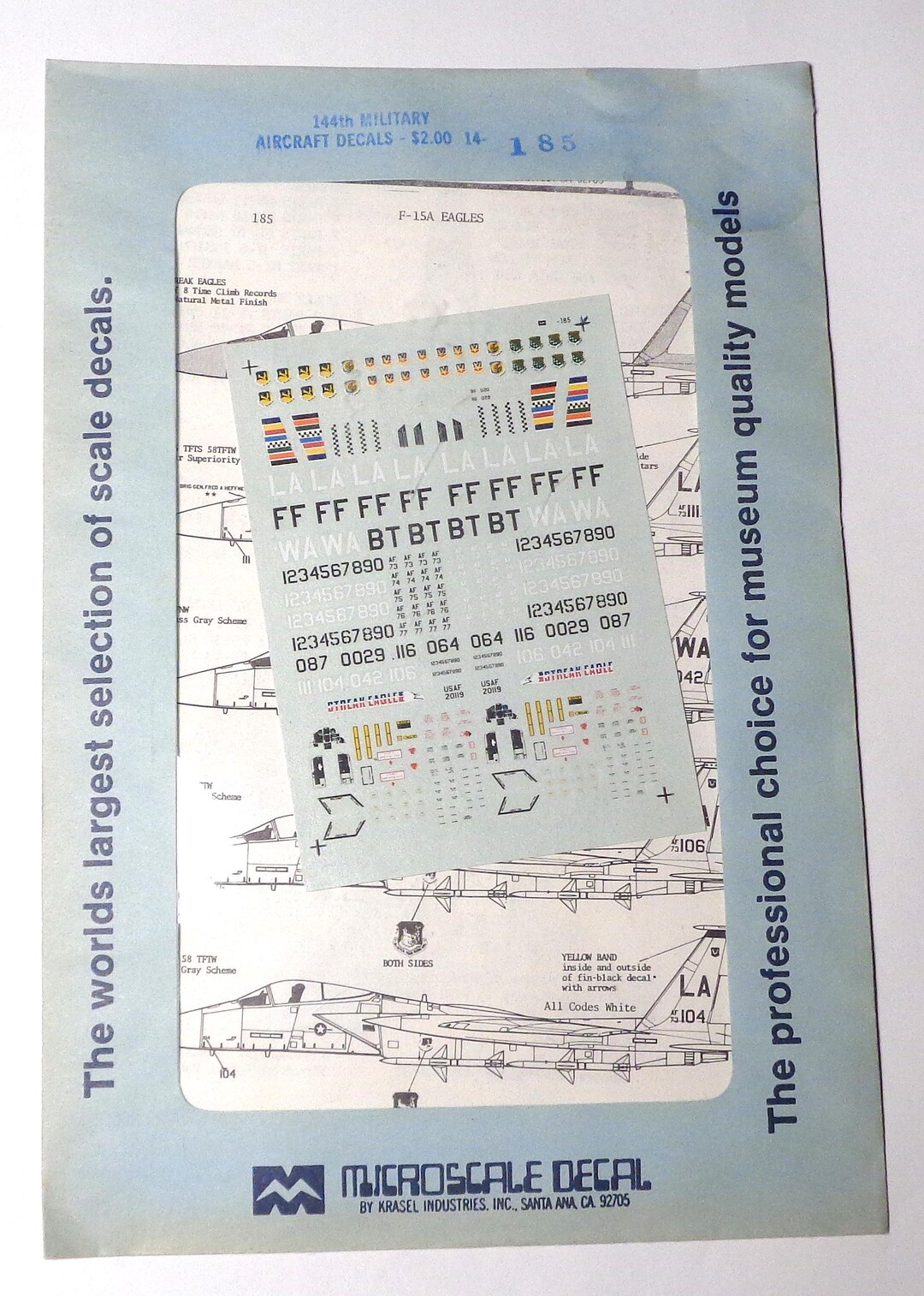 Microscale Decale 1/144 Scale Microscale Decals for Military Aircraft - New in Sealed ...