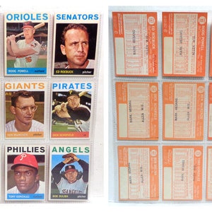 1964 Topps Baseball Cards Lotto di 9 diversi - LOTTO #11 - Vedi descrizione per la condizione.