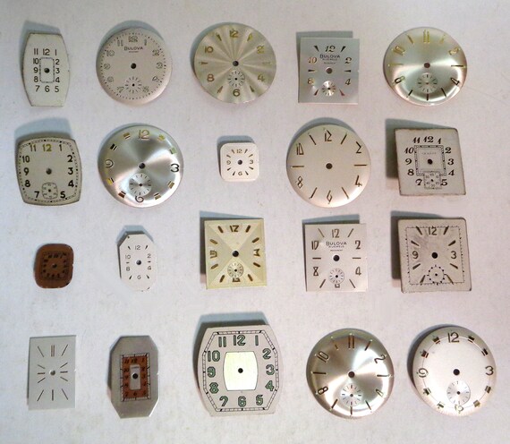 Genuine Watch Faces Mixed Lot of 20 Vintage Pieces(lot #6  display picture 1