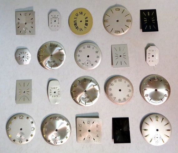 Genuine Watch Faces Mixed Lot of 20 Vintage Piece… - image 1