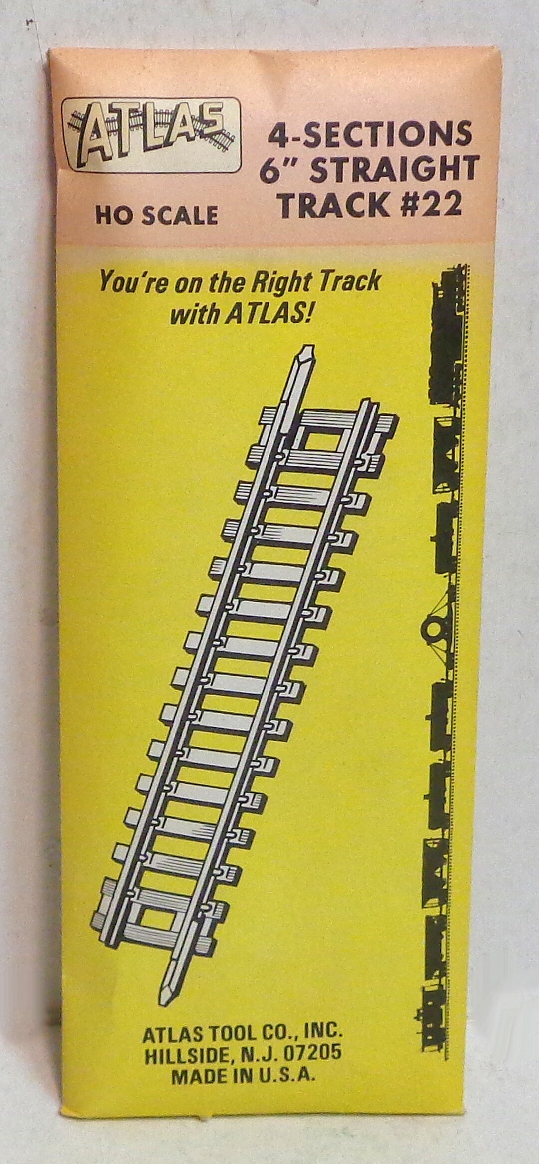 HO Scale ATLAS Track 822 6 Long Straight Section4 Pieces. NEW in