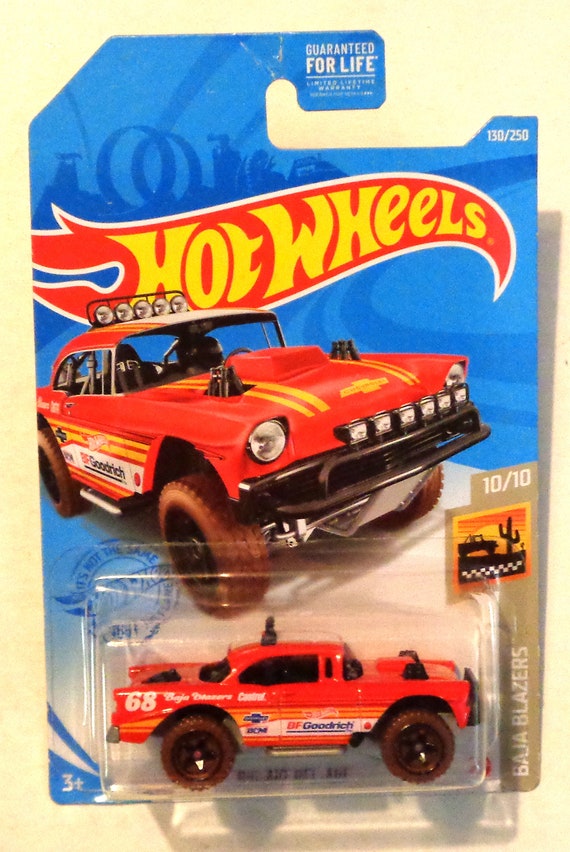 Hot Wheels Baja Hauler 50° Anniversario 354/365 - Camioncino Rosso E Grigio Con Grafica Pepop & Son Plumbing, Edizione Limitata