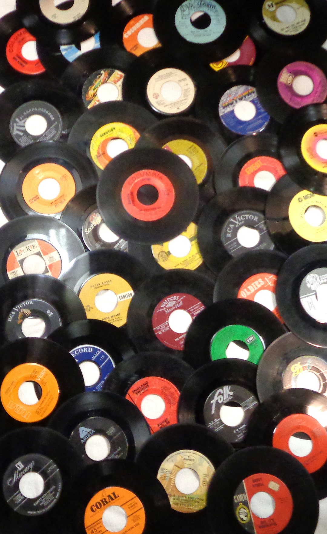 Lot De 114 Disques 45 Tours (45 Giri) - Bon État Général, Collection Vinyle