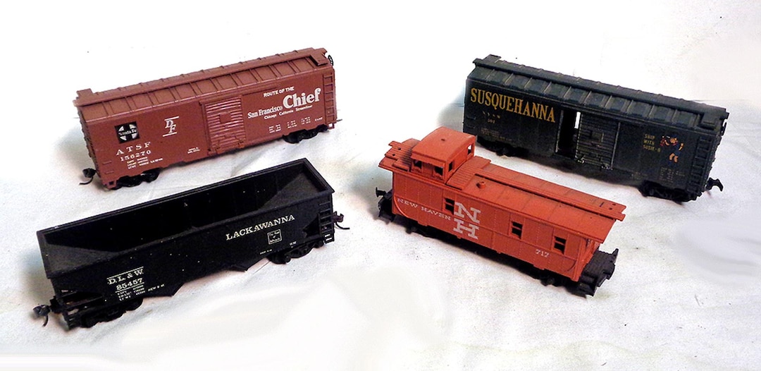 Athearn HOゲージ 貨物車両 4両セット HO スケール - 中古の各種貨車 4 台セット (ロット #13) 実際に何が