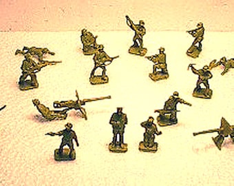 1/72 HO AIRFIX VINTAGE German Afrika Corps Soldiers Partial Set - 2060