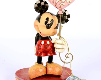 Escultura de resina de Jim Shore - Figura muy detallada de Mickey Mouse "You Keep Me Grounded" de 7.5 pulgadas de alto - MINT in Box!