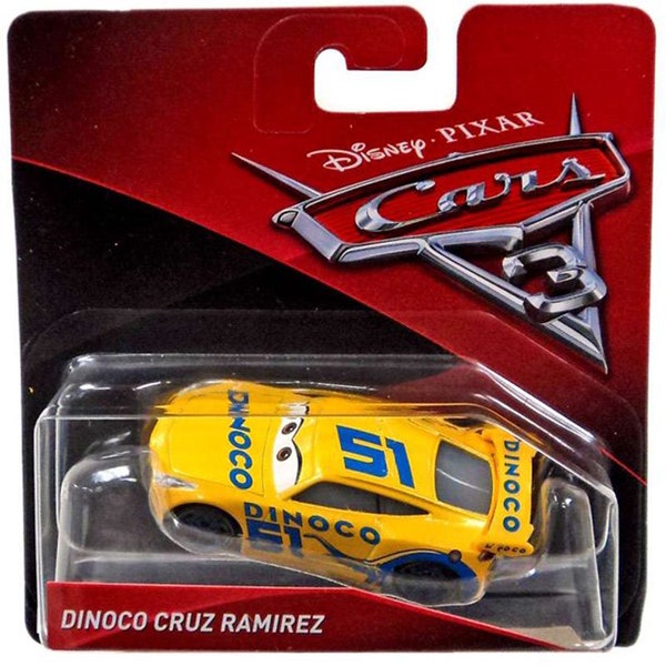 Hotwheels - Disney Pixar "Cars 3" Diecast "Dinoco Cruz Ramirez" - Mint on Card